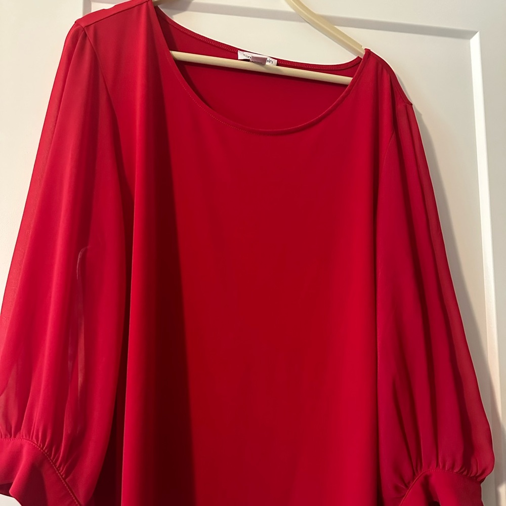 Calvin Klein red blouse